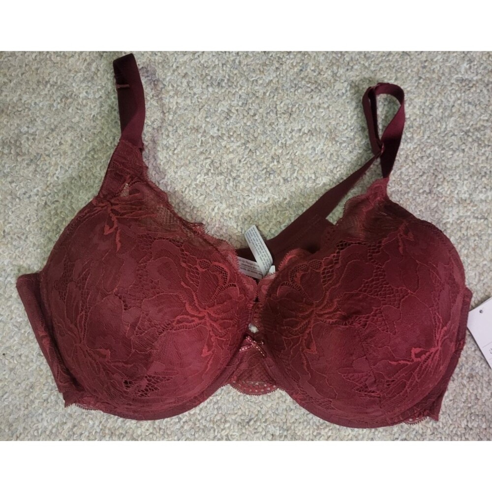 Auden Lace Bra in Burgundy-NWOT